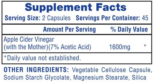 HTP APPLE CIDER VINEGAR 90 CAPSULAS