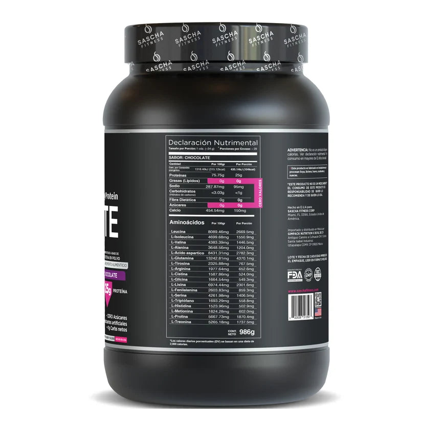 SASCHA FITNESS ISOLATE PROTEIN 2.11 LIBRAS