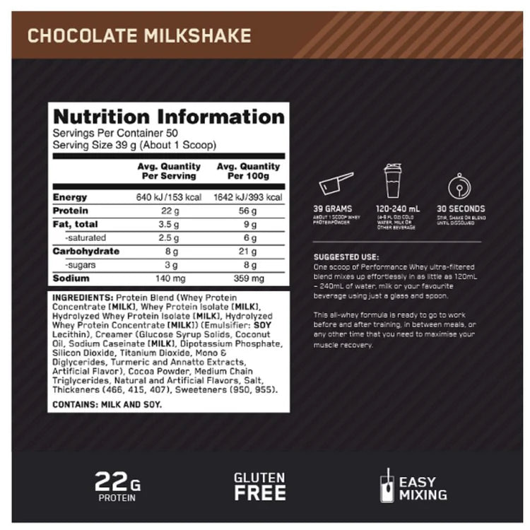 ON 100% WHEY PERFORMANCE 4.30 LIBRAS