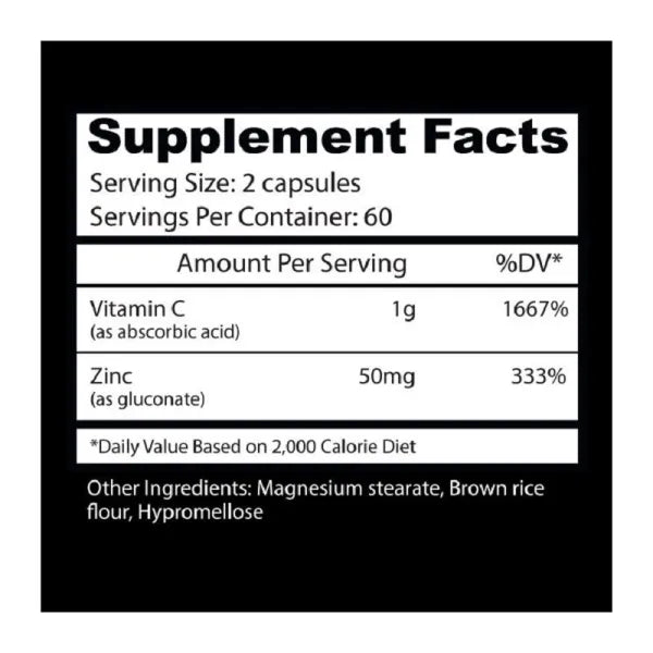 INSANE LABZ ACS VITAMIN C 120 CAPSULAS