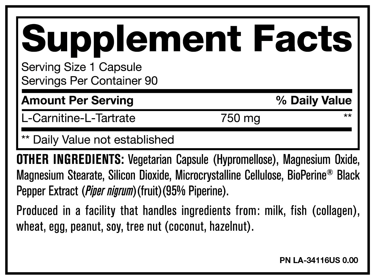 MUTANT L-CARNITINA 750MG 90 CÁPSULAS